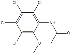 2'-Methoxy-3'-chloro-4'-chloro-5'-chloro-6'-chloroacetanilide 구조식 이미지