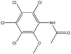 2'-Methoxy-3'-chloro-4'-chloro-5'-chloro-6'-chloroacetanilide Structure