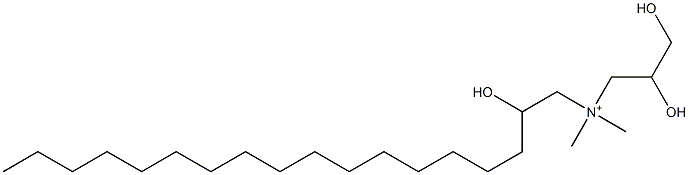 N-(2,3-Dihydroxypropyl)-2-hydroxy-N,N-dimethyl-1-octadecanaminium Structure