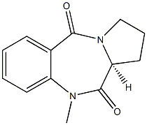 (11aS)-2,3-Dihydro-10-methyl-1H-pyrrolo[2,1-c][1,4]benzodiazepine-5,11(10H,11aH)-dione 구조식 이미지