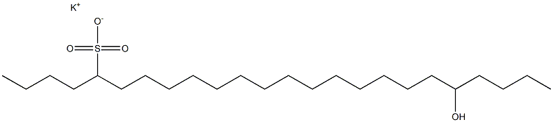 20-Hydroxytetracosane-5-sulfonic acid potassium salt Structure