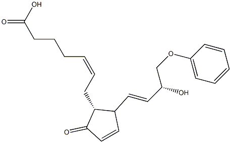 (Z)-7-[(1R)-2-[(1E,3R)-3-Hydroxy-4-phenoxy-1-butenyl]-5-oxo-3-cyclopenten-1-yl]-5-heptenoic acid Structure