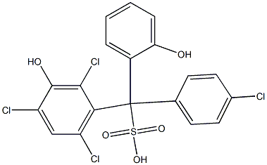 (4-Chlorophenyl)(2,4,6-trichloro-3-hydroxyphenyl)(2-hydroxyphenyl)methanesulfonic acid Structure