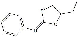 N-Phenyl-5-ethyl-1,3-oxathiolan-2-imine 구조식 이미지