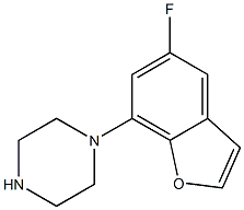 5-Fluoro-7-(piperazin-1-yl)benzofuran 구조식 이미지