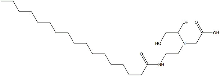 N-(1,2-Dihydroxyethyl)-N-[2-(heptadecanoylamino)ethyl]aminoacetic acid 구조식 이미지