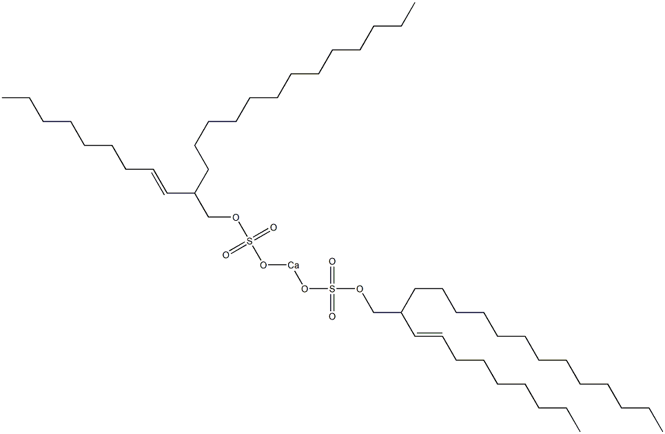 Bis[2-(1-nonenyl)pentadecyloxysulfonyloxy]calcium Structure