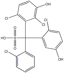 (2-Chlorophenyl)(2-chloro-5-hydroxyphenyl)(2,6-dichloro-3-hydroxyphenyl)methanesulfonic acid Structure