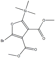 2-(Trimethylsilyl)-5-bromofuran-3,4-dicarboxylic acid dimethyl ester Structure