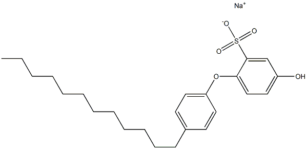 4-Hydroxy-4'-dodecyl[oxybisbenzene]-2-sulfonic acid sodium salt Structure