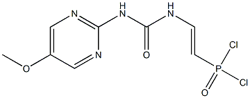 [2-[3-(5-Methoxy-2-pyrimidinyl)ureido]vinyl]dichlorophosphine oxide 구조식 이미지