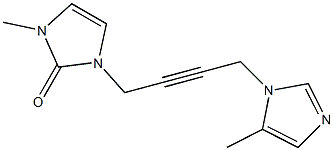 3-Methyl-1-[4-(5-methyl-1H-imidazol-1-yl)-2-butynyl]-1H-imidazol-2(3H)-one Structure