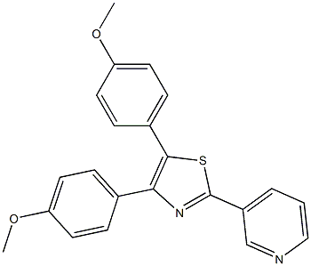 4,5-Bis(4-methoxyphenyl)-2-(3-pyridyl)thiazole Structure