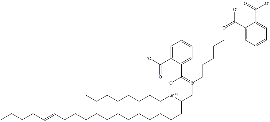 Bis[phthalic acid 1-(13-octadecenyl)]dioctyltin(IV) salt Structure