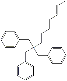(5-Heptenyl)tribenzylaminium Structure