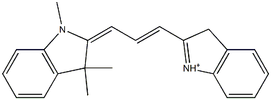 2-[3-[(1,3-Dihydro-1,3,3-trimethyl-2H-indol)-2-ylidene]-1-propenyl]-3H-indolium Structure