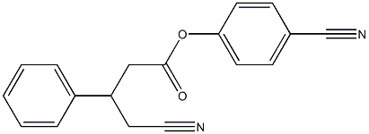 4-Cyano-3-phenylbutyric acid 4-cyanophenyl ester Structure