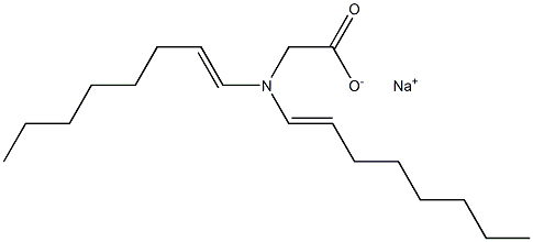 N,N-Di(1-octenyl)glycine sodium salt 구조식 이미지