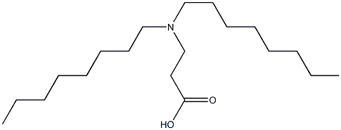 3-(Dioctylamino)propanoic acid 구조식 이미지