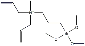 N-(3-Trimethoxysilylpropyl)-N,N-diallylmethanaminium Structure