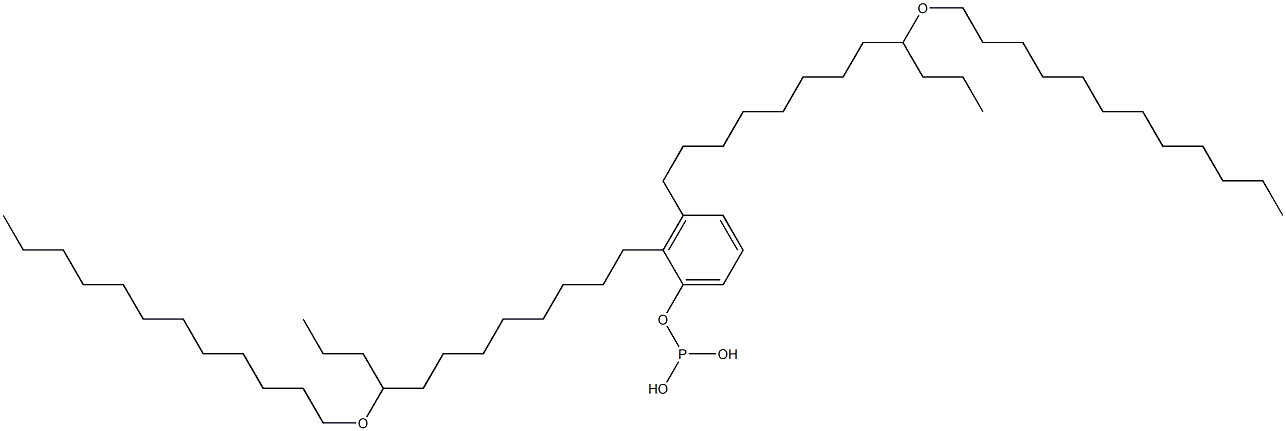 Phosphorous acid bis[9-(dodecyloxy)dodecyl]phenyl ester 구조식 이미지