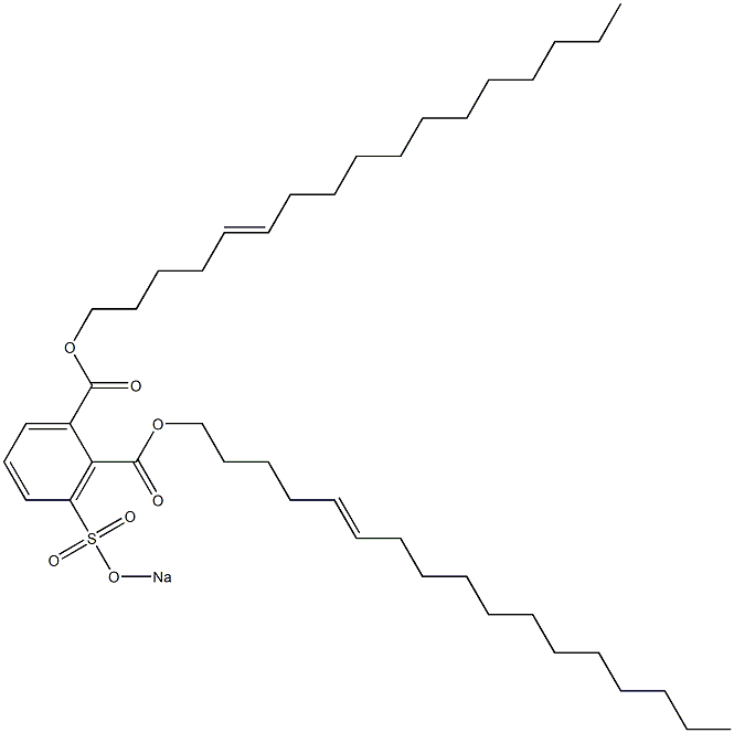 3-(Sodiosulfo)phthalic acid di(5-heptadecenyl) ester 구조식 이미지