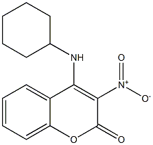 4-Cyclohexylamino-3-nitro-2H-1-benzopyran-2-one 구조식 이미지