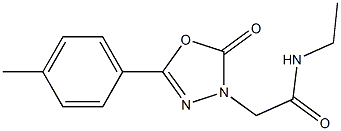 N-Ethyl-5-(p-tolyl)-2-oxo-1,3,4-oxadiazole-3(2H)-acetamide Structure