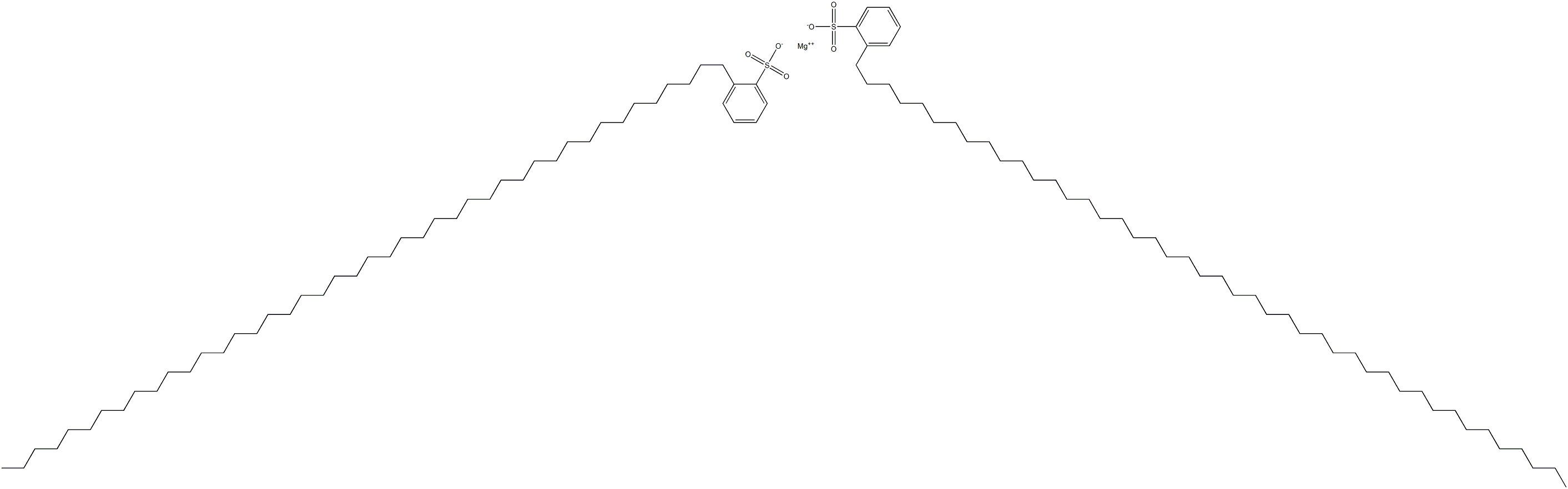 Bis[2-(tetratetracontan-1-yl)benzenesulfonic acid]magnesium salt Structure