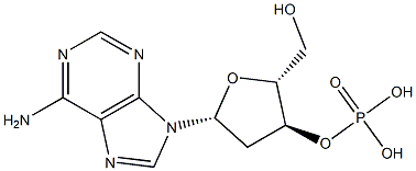 2'-Deoxyadenosine-3'-phosphoric acid 구조식 이미지