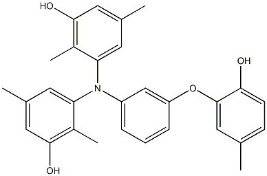 N,N-Bis(3-hydroxy-2,5-dimethylphenyl)-3-(2-hydroxy-5-methylphenoxy)benzenamine Structure