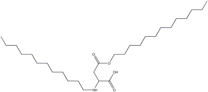 2-Dodecylamino-3-(tridecyloxycarbonyl)propionic acid 구조식 이미지
