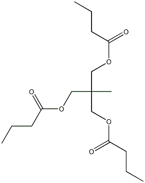 Ethylidynetris(methanol butanoate) 구조식 이미지