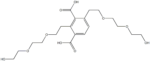 2,4-Bis(8-hydroxy-3,6-dioxaoctan-1-yl)isophthalic acid Structure