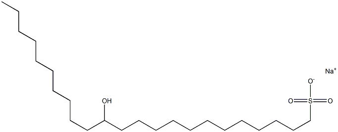 13-Hydroxytricosane-1-sulfonic acid sodium salt Structure