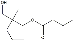 Butyric acid 2-hydroxymethyl-2-methylpentyl ester Structure