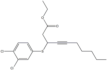 3-(1-Heptynyl)-3-[(3,4-dichlorophenyl)thio]propionic acid ethyl ester Structure