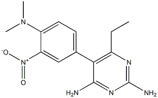 2,4-Diamino-6-ethyl-5-(3-nitro-4-(dimethylamino)phenyl)pyrimidine Structure