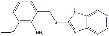 2-[[2-[Amino]-3-methoxybenzyl]thio]-1H-benzimidazole 구조식 이미지