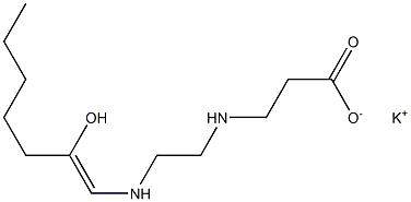 3-[N-[2-[N-(2-Hydroxy-1-heptenyl)amino]ethyl]amino]propionic acid potassium salt 구조식 이미지