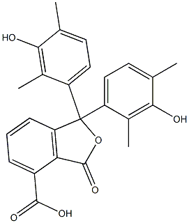 1,3-Dihydro-1,1-bis(3-hydroxy-2,4-dimethylphenyl)-3-oxoisobenzofuran-4-carboxylic acid Structure