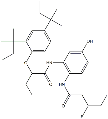 4-(3-Fluoropentanoylamino)-5-[2-(2,4-di-tert-amylphenoxy)butyrylamino]phenol Structure