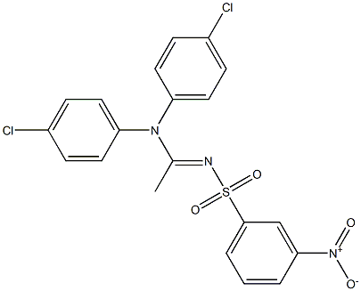 N1,N1-Bis(p-chlorophenyl)-N2-[(m-nitrophenyl)sulfonyl]acetamidine Structure