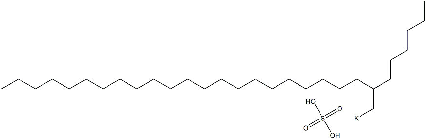 Sulfuric acid 2-hexyltetracosyl=potassium salt Structure