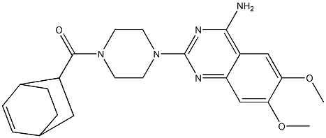 4-Amino-2-[4-[(bicyclo[2.2.2]oct-2-en-5-yl)carbonyl]-1-piperazinyl]-6,7-dimethoxyquinazoline 구조식 이미지