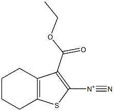 3-(Ethoxycarbonyl)-4,5,6,7-tetrahydro-1-benzothiophene-2-diazonium 구조식 이미지