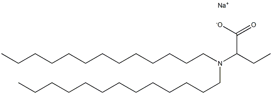 2-(Ditridecylamino)butyric acid sodium salt Structure