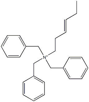 (3-Hexenyl)tribenzylaminium Structure