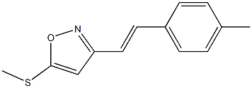 3-[(E)-2-[4-Methylphenyl]vinyl]-5-(methylthio)isoxazole Structure