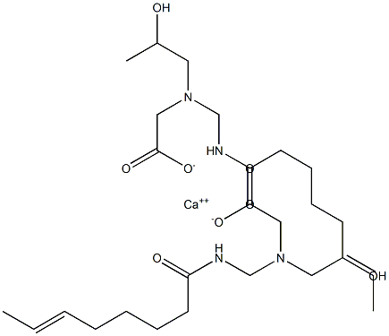 Bis[N-(2-hydroxypropyl)-N-(6-octenoylaminomethyl)glycine]calcium salt 구조식 이미지